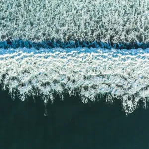 Top View Of Big Wave In Sea, Taranaki, New Zealand Top View Of Big Wave In Sea, Taranaki, New Zealand