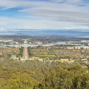 View of Canberra and Lake Burley Griffin