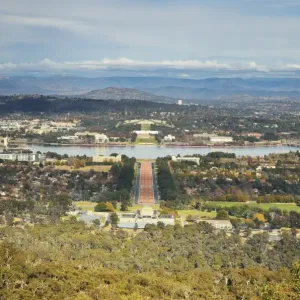 View of Canberra and Lake Burley Griffin