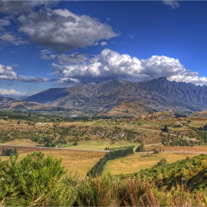 View to the Cardrona Valley, near Queenstown, South Island of New Zealand