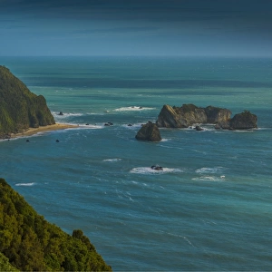 View of the coastline at Knights point, south island, New Zealand