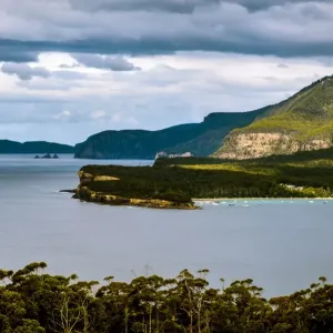 View to Eaglehawk Neck at Tasman Peninsula View to Eaglehawk Neck at Tasman Peninsula