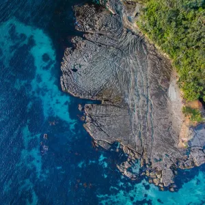 Top view of Goat Island, New Zealand Top view of Goat Island, New Zealand