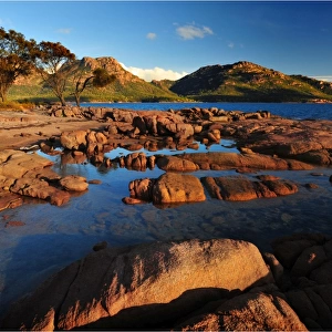 A view to the Hazards, Coles Bay, east coastline of Tasmania, Australia