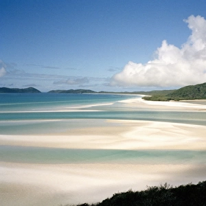 View from high up across Whitehaven Beach, Australia