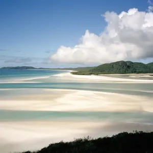 View from high up across Whitehaven Beach, Australia