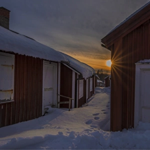 A view of the historic village of old Lulea, Lapland, Sweden