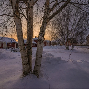 A view of the historic village of old Lulea, Lapland, Sweden