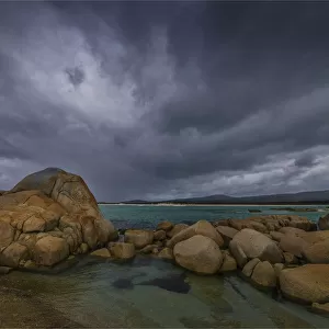 A view at north east point on Flinders Island, Bass Strait, Tasmania, Australia