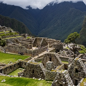 View Of The Residential Section Of Machu Picchu, Cusco Region, Urubamba Province, Peru