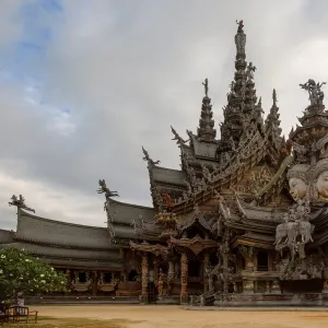 View of Sanctuary of Truth, Pattaya, Thailand