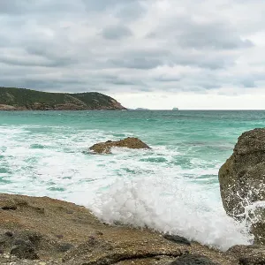 A view of Squeaky Beach | Wilson's Promontory National Park | Victoria | Australia A view of Squeaky Beach | Wilson's Promontory National Park | Victoria | Australia