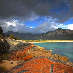 A view to the Strzelecki range, Flinders Island, part of the Furneaux group, eastern Bass Strait, Tasmania