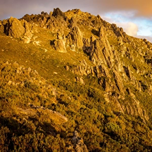 View to West Portal and Eastern Arthurs in Western Arthurs Range, Southwest Tasmania