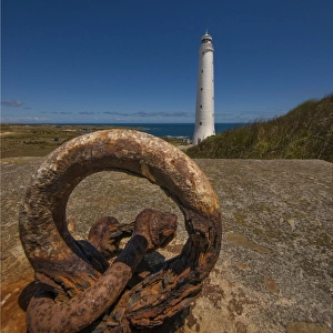 View to Wickham lighthouse, King Island, Bass Strait, Tasmania, Australia