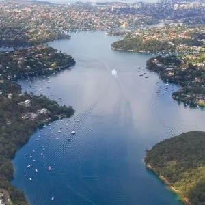 Parramatta River Print from an Aircraft Window View
