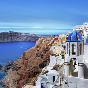 Village of Oia in Santorini, Greece