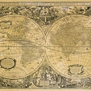 Vintage World Map Print Vintage World Map Print
