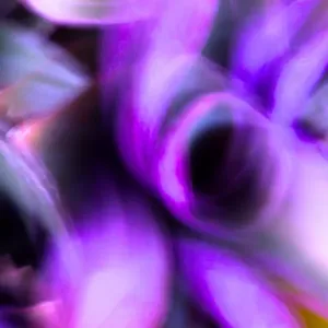 Violet Plant Abstract Print