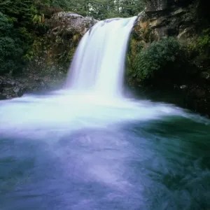 Tawhai Falls Print, Blurred Waterfall Scene