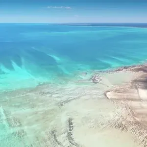 Western Australia coastline from high angle view