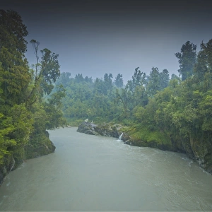 A wet day in the Hokitika Gorge, south island, New Zealand