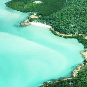 Whitsundays and Whitehaven beach from above. Queensland, Australia