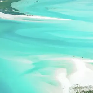 Whitsundays and Whitehaven beach from above. Queensland, Australia