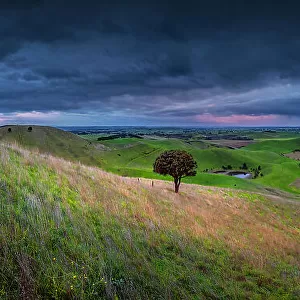 Winter dawn Light at Red Rocks Volcanic Lookout near Colac, Western district, Victoria, Australia