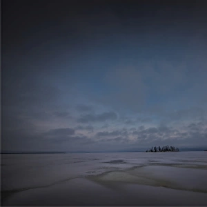 Winter scene on the coastline of the Baltic sea near Ranea, Lapland, Sweden