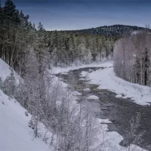 Winter scene at Gunnarsbyn, Lapland, Sweden