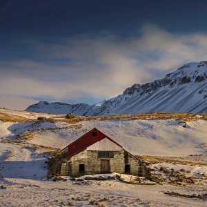 Winter scene at Hella, southwest Iceland