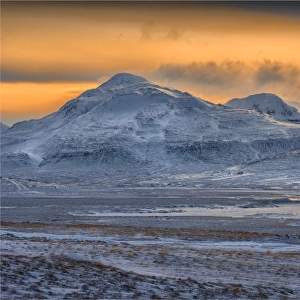 A winter scene near Budardalur, northwest Iceland