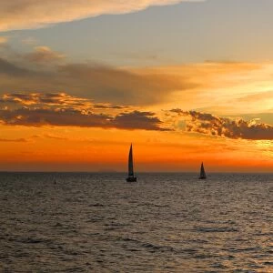 Yacht sunset