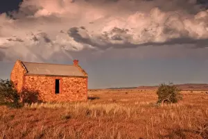 Cottage Prints: Abandoned cottage near Hawker