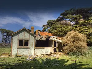 1970 1979 Prints: Abandoned and derelict farm cottage in the rurals of Flinders Island