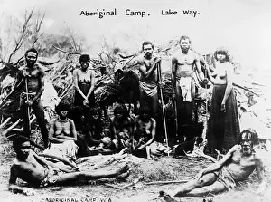 Human Interest Prints: Aboriginal Camp in Lake Way