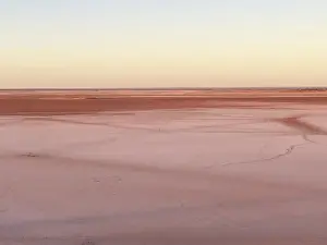 Abstract aerial landscape view of lake Ballard Western Australia