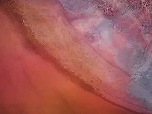 Abstract Aerial Art Prints: Abstract drone image showing a dry lake in the Australian outback