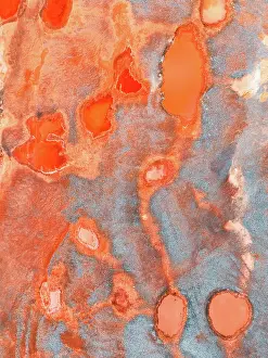 Abstract Aerial Art Prints: Abstract drone photo showing iron ore deposits
