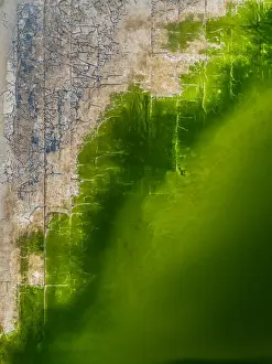 Images Dated 2nd August 2019: Abstract drone shot of a gas plant tailing pond, Western Australia