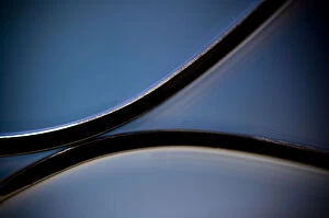 Images Dated 10th June 2014: Abstract image of forks on blue background
