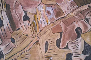 Abstract perspective of field patterns as seen from above, Aragon, Spain Abstract perspective of field patterns as seen from above, Aragon, Spain
