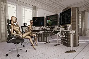 Gold Colored Prints: access, ar, augmented reality, beauty, chair, color image, computer, computer graphic
