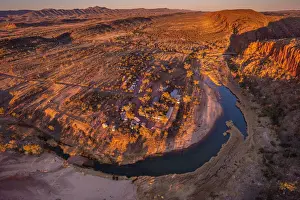 Aerial photography of the West Macdonnell Ranges west of Alice Springs, Northern Territory Austraila