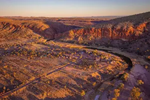 Aerial photography of the West Macdonnell Ranges west of Alice Springs