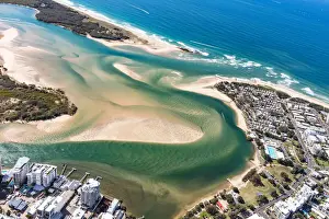 Elevated View Prints: Aerial of the Sunshine Coast - Maroochydore