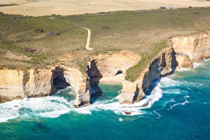12 Apostles Collection: Aerial view of twelve apostles coast, Australia