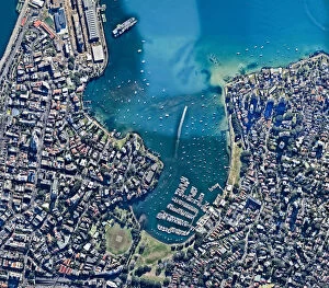 Nearmap Collection: Aerial view, Australia, Bay, Boats, bridges, City, Cityscape, King, King Street Wharf