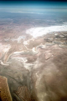 Images Dated 28th August 2014: Aerial view of Australian desert and salt flats